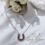 Horseshoes Necklace Silver