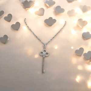 Key 3 Necklace Silver