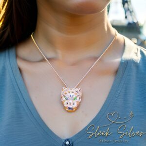 Panther Necklace Silver